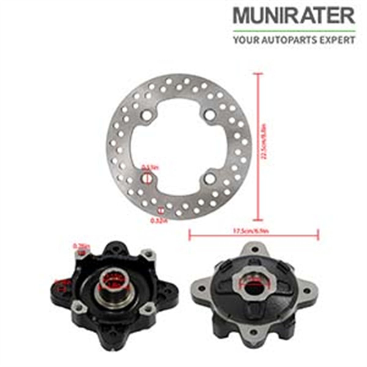 Front Wheel Hub And Brake Kit Replacement For Rzr 570 800 900 Ace Fits Part Numbers