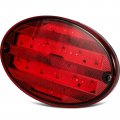 Partsam 2pcs 8 5 Oval Led Tail Lights 40led Red For Trailer Rv Motorhome Airstream Stop Turn Surface Mount Taillights