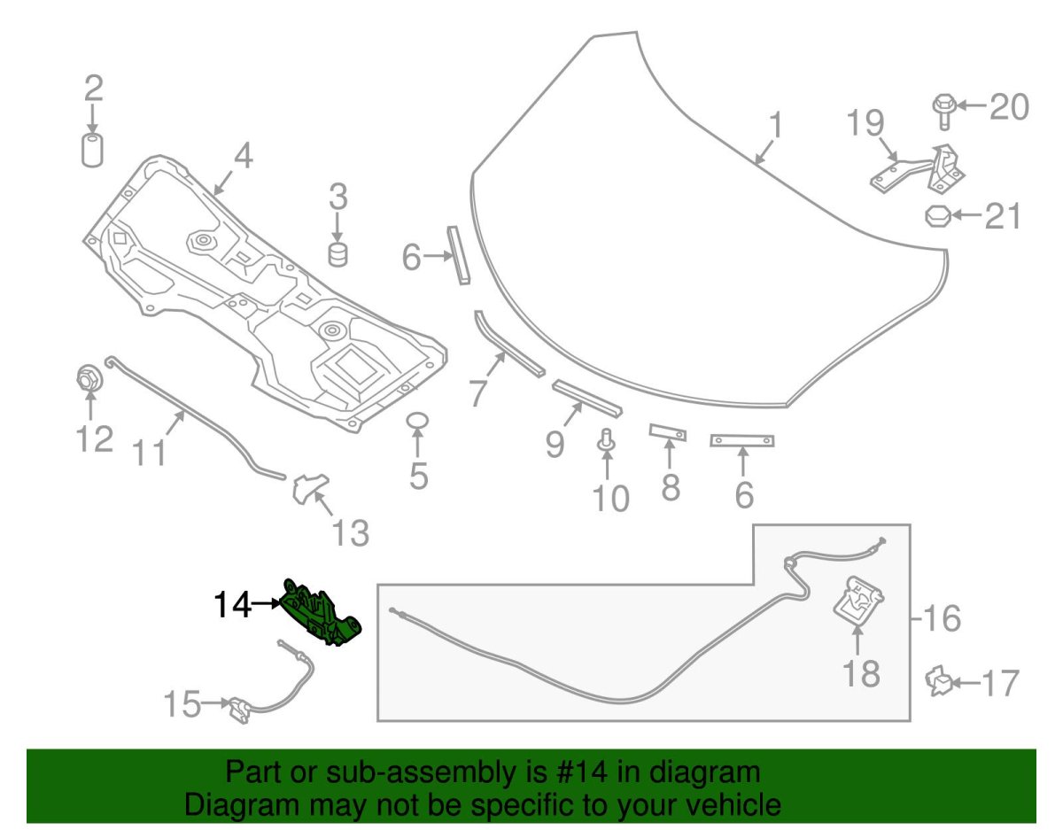 65601-4ba0a Hood Latch For Car Rear Position Modern Style Model Number