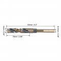 Uxcell Reduced Shank Twist Drill Bits 15mm High Speed Steel 4341 With 10mm For Stainless Alloy Metal Plastic Wood