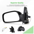 Power Door Mirror For 2003 2008 Toyota Corolla Driver Side Non Folding And Heated Polished Finish Abs Material Mount Front