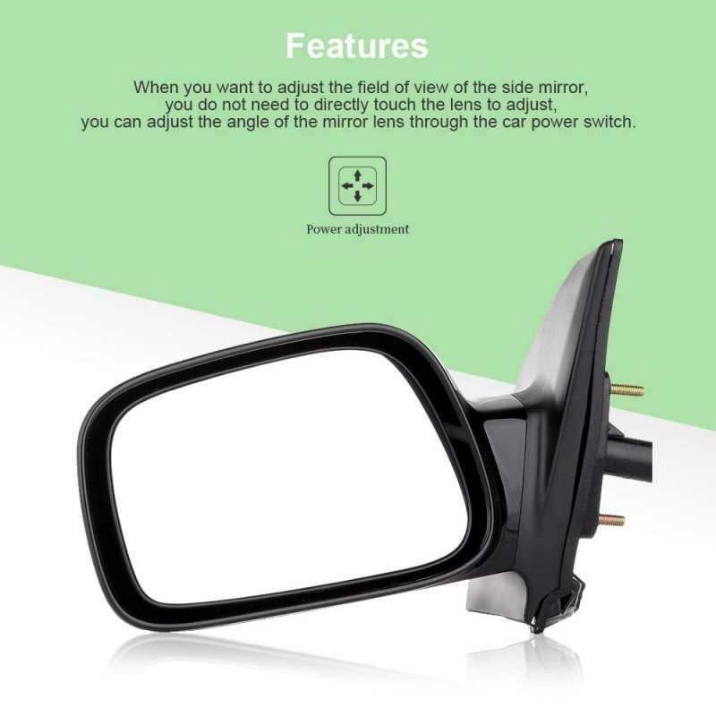 Power Door Mirror For 2003 2008 Toyota Corolla Driver Side Non Folding And Heated Polished Finish Abs Material Mount Front