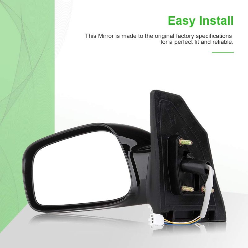 Power Door Mirror For 2003 2008 Toyota Corolla Driver Side Non Folding And Heated Polished Finish Abs Material Mount Front