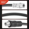 A-premium Front Driver And Passenger Outer Brake Hydraulic Hose Compatible With Audi Models A4 2002-2009 Quattro S4 2004-2008