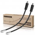 A-premium Front Driver And Passenger Outer Brake Hydraulic Hose Compatible With Audi Models A4 2002-2009 Quattro S4 2004-2008