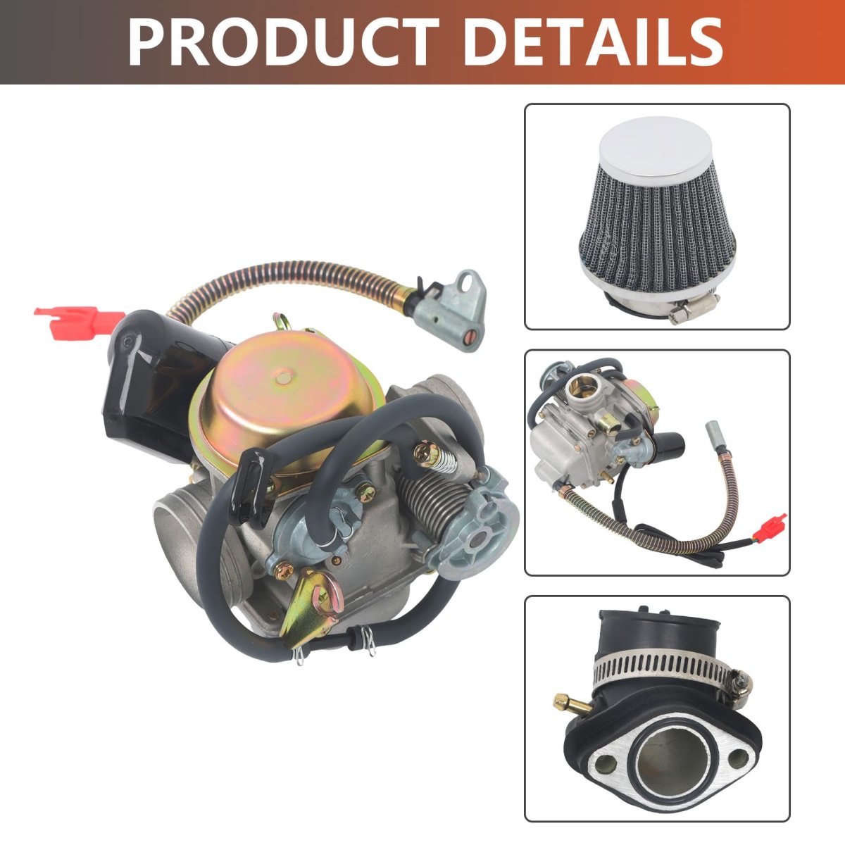 Carburetor With Air Filter Replacement For 4 Stroke Gy6 Engines 125cc 150cc 152qmi 157qmj Includes Fuel Spark Plug And Intake