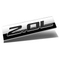 Chrome Finish Metal Emblem 2 0l Badge Black Letter