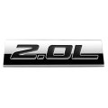 Chrome Finish Metal Emblem 2 0l Badge Black Letter