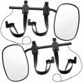 2 Pieces Towing Mirror Universal Black Clip On Bar Extension Kit Adjustable 360 Degree Rotation Side For Trailer Rv Rearview