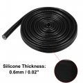 X Autohaux 5 16 Id 10ft Heat Shielded Fire Sleeve Silicone Coated Fiberglass Tape For Automotive Hose Lines Wires Electrical