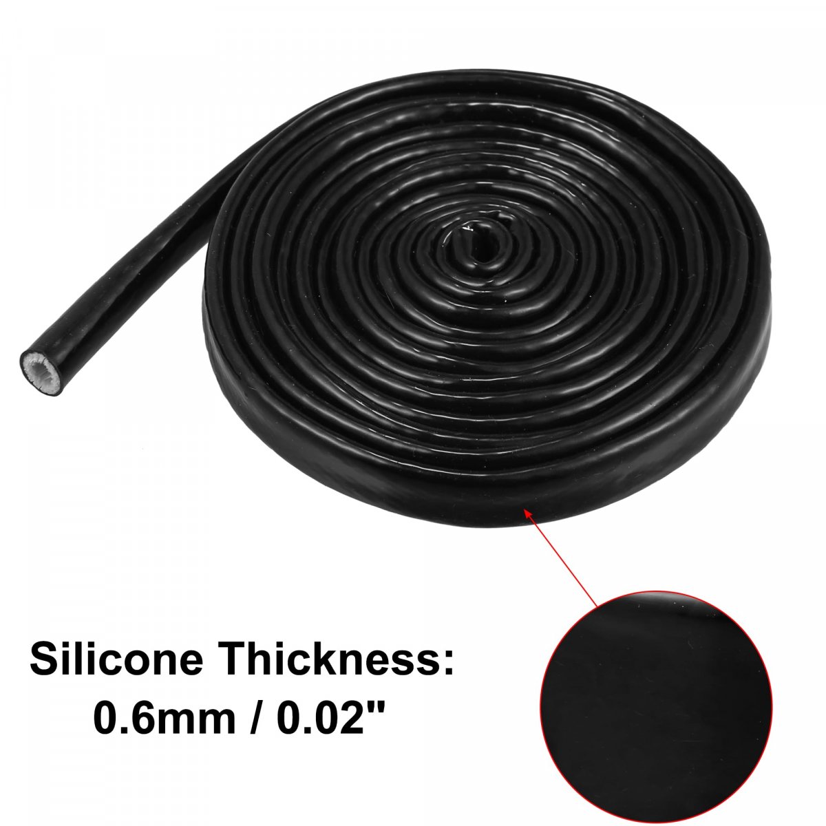 X Autohaux 5 16 Id 10ft Heat Shielded Fire Sleeve Silicone Coated Fiberglass Tape For Automotive Hose Lines Wires Electrical
