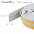 Uxcell Foam Tape Adhesive Weather Stripping 9mm Wide 2mm Thick 5 Meters Long Gray 2pcs