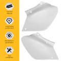 Left Right Side Panels White For Honda Xr250r Xr400r 1996-2004 83510-kcz-000za 83610-kcz-000za