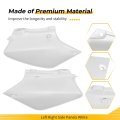 Left Right Side Panels White For Honda Xr250r Xr400r 1996-2004 83510-kcz-000za 83610-kcz-000za