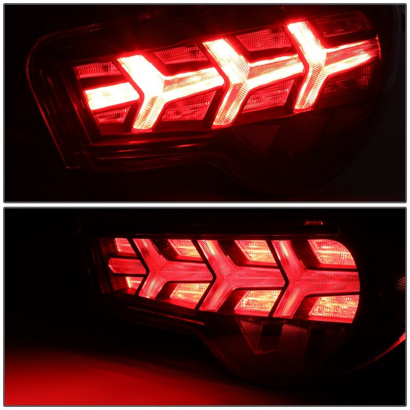 Auto Dynasty 2pcs Led Arrow Sequential Rear Tail Lights Brake Lamps For Toyota 86 Subaru Brz Scion Fr-s 13-21 Driver And