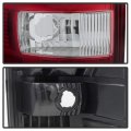 Acanii For 2004-2008 Ford F150 Pickup Red Clear Led Tail Lights Rear Brake Lamps Assembly Pair Replacement Left Right
