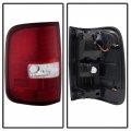 Acanii For 2004-2008 Ford F150 Pickup Red Clear Led Tail Lights Rear Brake Lamps Assembly Pair Replacement Left Right