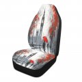 Yettasbin Paris Eiffel Tower Front Car Seat Cover Non-slip Stain Water Resistant Breathable Protector Universal Fits Suv Auto