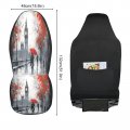 Yettasbin Paris Eiffel Tower Front Car Seat Cover Non-slip Stain Water Resistant Breathable Protector Universal Fits Suv Auto