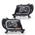 G-plus Led Drl Tube Halo Projector Headlights W O Bulbs Fit For Toyota Tacoma 2005 2006 2007 2008 2009 2010 2011 Headlamps 