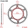 Caltric Red Drive Chain And Sprocket Kit Compatible With Kawasaki Ninja 500 Ex500 1987-1996