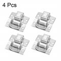 Uxcell Box Latch Small Size Silver Tone Hasp Jewelry Cases Catch W Screws 4 Pcs