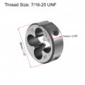 Uxcell Round Die Stock Handle Wrench Set 7 16-20 Unf Threading And 38mm 1-1 2 Holder Fits 26mm-38mm Od M12-m16 Adjustable For