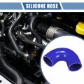 X Autohaux 1 Pcs 60mm 2 36 Id 90mm 3 54 Length 135 Degrees Blue Car Silicone Hose Coolant Universal