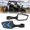 Nilight Utv Side Mirrors Offroad Rear View Aluminum Universal Fits 1 75-2inch Roll Bar Clamp Polaris Ranger Rzr Pioneer Can-am 