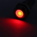 Uxcell Signal Indicator Lights Ac Dc 12v-24v 8mm Panel Mount Red Led Waterproof Metal Shell Warning Lamps For Car Motorcycles