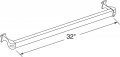 Prime-line M 6094 32 In Brass Tub And Shower Towel Bar Bracket Single Pack