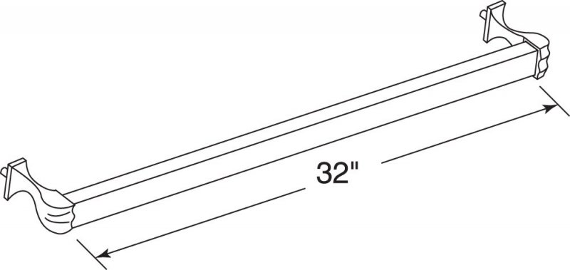 Prime-line M 6094 32 In Brass Tub And Shower Towel Bar Bracket Single Pack