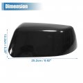 Uxcell 1 Pair Left Right Gloss Black Top Half Mirrora Cover For Chevrolet Suburban 2015-2020 Tahoe Cadillac Escalade Esv