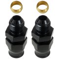 6an Compression Fitting 2 Pack For 3 8 In Hardline Aluminum Brass Ferrule 37 Degrees Seal Fuel Line Adapter 9 16-18 Unf Thread 