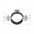 Uxcell Adjustable Pipe Bracket Clamp 1-1 4 32mm Wall Ceiling Mount Iron Strap Support 10pcs