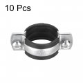 Uxcell Adjustable Pipe Bracket Clamp 1-1 4 32mm Wall Ceiling Mount Iron Strap Support 10pcs