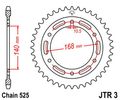 Jtr3 47 48 Tooth Steel Rear Sprocket C49 High Carbon Black Painted Finish Single Style 