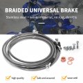 3 Pieces Set Atv Stainless Steel Brake Lines Front Rear Braided Replacement For Yamaha Banshee 350