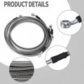 3 Pieces Set Atv Stainless Steel Brake Lines Front Rear Braided Replacement For Yamaha Banshee 350