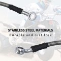 3 Pieces Set Atv Stainless Steel Brake Lines Front Rear Braided Replacement For Yamaha Banshee 350