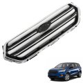 Munirater Front Upper Grille Bumper Grill Gloss Black Mesh With Electroplated Frame Strip Replacement For 2017-2019 Escape