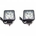 Httmt Mt371-025 Mt371-025 2 Pcs Square 27w Spot Beam Led Off Road Work 9 Light 12v 24v Universal Use Suv Car Truck Boat 