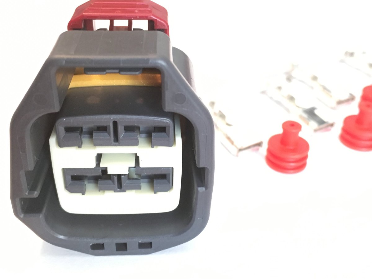Connector And Terminals For Wpt-1343 Wpt1343 Or Du2z-14s411-aba Du2z14s411aba 4 Position Sealed Female Housing Seals