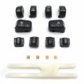 Httmt Mt420-001-bk Black Hand Controls Switch Housing Buttons Caps Cover Compatible With H-d Touring 1996-2013 Flhtcu Flhtk