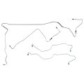 Inline Tube Replacement For 2002-05 Ford Explorer 4wd Four-wheel Disc W Abs Front Brake Line Kit 8pc Stainless 
