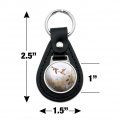 Graphics More Black Leather Green-winged Teal Ducks Taking Flight Hunters Hunting Keychain