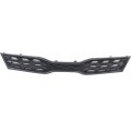 Upper Grille Assembly For Kia Rio 2012 2013 2014 2015 Hatchback Textured Black Shell And Insert With Chrome Molding Plastic 