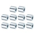 10 Pcs Galvanized Steel Spacer 2 Bore X Od 1 Length Unthreaded Standoff Bushing Plain Finish Round Metal Fits M12 Screws Bolts 