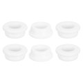 6pcs Rubber Grommets 29mm Drill Hole 20mm Id Top Hat Grommet White Silicone Plug Gasket For Wiring Automotive