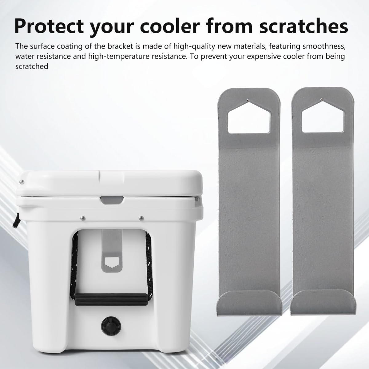 2pcs Cooler Lock Brackets Heavy Duty Stainless Steel Locking Bracket For Tie-down Security Compatible Yeti Rtic Accessories